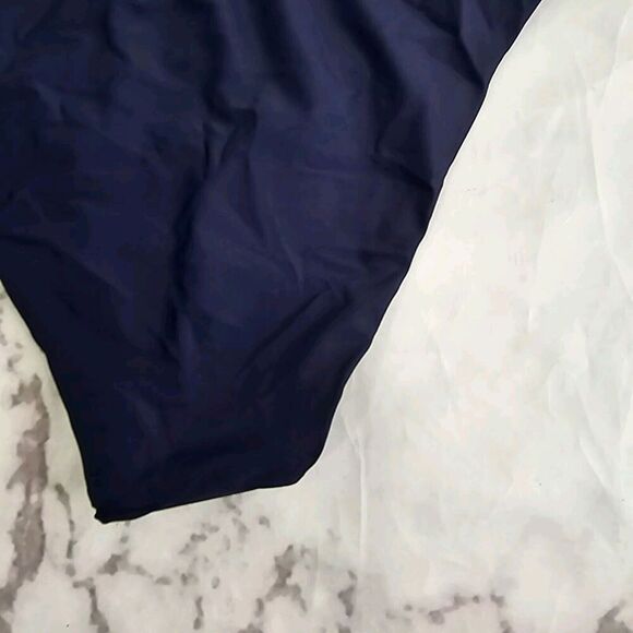 J Crew Swim Bottom Blue Curved Waist Bikini High Cut Cheeky Mid Navy - Picture 7 of 10